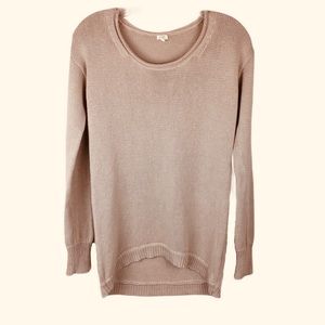 J Crew Factory high low oatmeal color roll neck XS